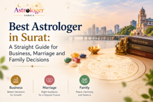 Best astrologer in Surat explaining a Vedic kundli during an online consultation