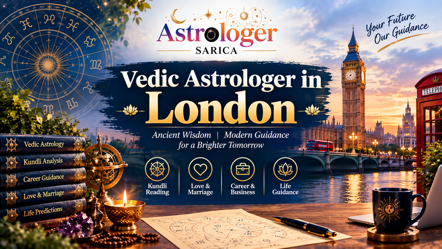 Vedic astrologer in London consultation session